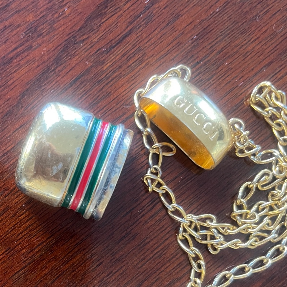 Gucci Gold Pendant Pill Box  Necklace Vintage from Japan - Picture 4 of 4